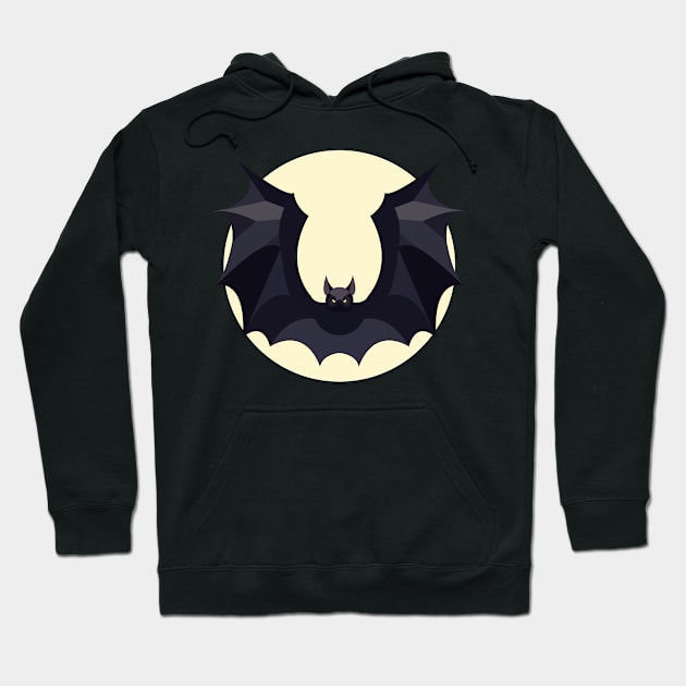 Bat in the moonlight Illustration Hoodie by Tt Store